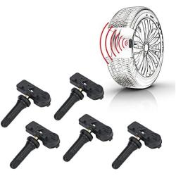 SEINECA 5Pack 56029398AB 433MHz Tire Pressure Monitoring System (TPMS) Sensor Compatible with Jeep Grand Cherokee Wrangler Dodge Charger Challenger Journey Chrysler Fiat Ram 1500 2500 3500 4500 5500