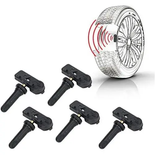 SEINECA 5Pack 56029398AB 433MHz Tire Pressure Monitoring System (TPMS) Sensor Compatible with Jeep Grand Cherokee Wrangler Dodge Charger Challenger Journey Chrysler Fiat Ram 1500 2500 3500 4500 5500