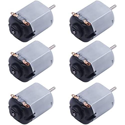 weideer 6 Pcs DC Mini Electric Motor 1-6V 25000RPM Micro Motor for DIY Toy Science Experiment K-034