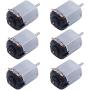 weideer 6 Pcs DC Mini Electric Motor 1-6V 25000RPM Micro Motor for DIY Toy Science Experiment K-034