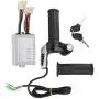 Akozon Brushed Speed Controller Kit Brush Speed Motor Controller 48V 800W with Lock Throttle Grip for Electric Bike Motor Scooter