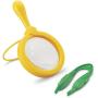 Learning Resources Magnifier & Tweezers, Fine Motor Toy, Easy Grip, Assorted Colors, Kids Magnifier, Kids Tweezers, Ages 3+