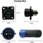 Trolling Motor Plug Receptacle Set, Marine Boat DC Power Connector 12/24/36/48 Volt Waterproof for for Trolling Motor/ Down Rigger/Fishing Reel