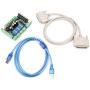 MACH3 Motion Control Card Set 6 Axis CNC MACH3 Controller USB Interface Breakout Board with USB Cable 25 Pin Parallel Cable for Motor Driver