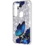 CELZEN - for Motorola Moto G Stylus XT2043, Moto G Power XT2041 (2020 Version) - Embossed Image Phone Case Case - AC6 Blue Butterfly