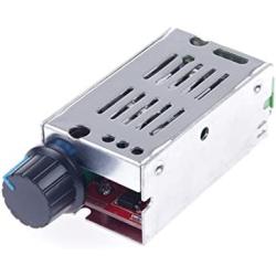 KNACRO 12V Motor Speed Controller,DC Motor Driver Board for Brush Motor 7V-60V 20A 420W PWM Control 12V 24V 36V 48V Regulator Cooling Fans Dimmer Governor Pulse Width Modulator with Adjust Knob