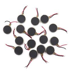 Mecion 10mm x 2.5mm Mini Flat Coin Viberation Motor 3V 12000RPM DC Motor with Leads 15 pcs
