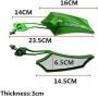 ESUPPORT Green Universal Motorcycle Motorbike Bike 8mm 10mm Rear View Side Mirror Scooter ATV