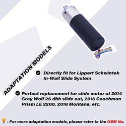 236575, RV in-Wall Slide-Out Motor Compatible with Lippert Schwintek In-Wall Slide System, IG-42 10mm motor Assembly, Slide Motor for Travel Trailer and Camper | 300:1 High Torque Gear Ratio, 12V