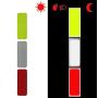 KOOU 30pcs Yellow Reflective Sticker Safety Warning Tapes Diamond Grade Waterproofs High Intensity Night Visibility Adhesive Decals for Helmet Motorbike 1.18in x 3.25in (3cm x 8cm)