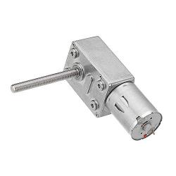 WINGONEER JGY370 DC12V 150RPM 50mm-M6 Screw Worm Gear Motor Self-Locking Reduction Gear Motor
