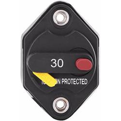 Heart Horse 30 Amp Circuit Breaker Fuse Inverter with Manual Reset Waterproof Inline Fuse Button Switch Holder for Truck RV Marine Trailer Trolling Motors Auto Boat ATV 12V-48V DC