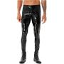 MSemis Mens Faux Leather Pants Punk 80s Rock Skinny Leggings Tight Gothic Motorcycle Biker Pants