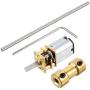 uxcell Long Axis N20 Gear Notor Miniature DC Motor 12V 1000RPM Motor Round Shaft Low Speed High Torque 3mm x 100mm