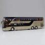 Zerone Alloy Double Decker Bus Model Toy Electric Bus Toy 1:32 with Lights and Music,Toy Vehicles Mould Pull-Back Motor Coach Bus for Boys and Girls(Gold)