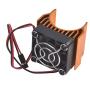 Hosim RC Motor Heatsink 40mm with Fan fits Brush RC CAR 540 550 Upgrades RC Cooling Fan for Brushless 3650 3660 3674 Electric Motors of 1/10 RC Crawler Car Truck Buggy (Gold)