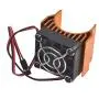Hosim RC Motor Heatsink 40mm with Fan fits Brush RC CAR 540 550 Upgrades RC Cooling Fan for Brushless 3650 3660 3674 Electric Motors of 1/10 RC Crawler Car Truck Buggy (Gold)