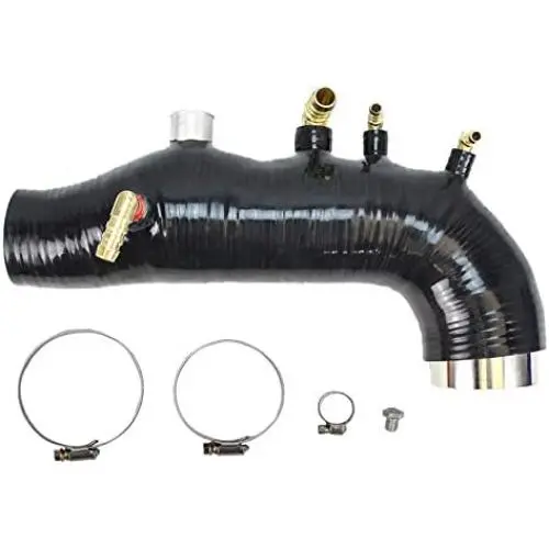 Rev9(SH-003-BLACK-B) Silicone Turbo Inlet, Black, compatible with Subaru Legacy GT 2007-09 EJ25 Motor