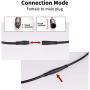 Ebike Extension Cable 2Pin/3Pin/4Pin/5Pin/6Pin/7Pin/8Pin/9Pin Waterproof Plug Female to Male Works for Electric Bicycle Light/Throttle/Ebrake/Display Ebike Parts Extend Wire