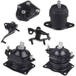 JDMON Compatible with 6Pcs Engine Motor Mount Transmission Mount Honda Accord 2.4L 2003-2007 Auto Transmission Compatible with A4509 A4510 A4516 A4517 A4526HY A4542