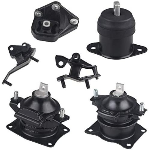 JDMON Compatible with 6Pcs Engine Motor Mount Transmission Mount Honda Accord 2.4L 2003-2007 Auto Transmission Compatible with A4509 A4510 A4516 A4517 A4526HY A4542