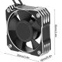 hightseck 21000RPM RC Motor Cooling Fan, 8.5V 35MM Brushless RC Motor Heatsink, ESC Cooling Fan Heat Dissipation for 1/10 1/12 1/8 RC Car Sensored Brushless Motor(Silver)