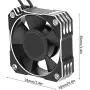 hightseck 21000RPM RC Motor Cooling Fan, 8.5V 35MM Brushless RC Motor Heatsink, ESC Cooling Fan Heat Dissipation for 1/10 1/12 1/8 RC Car Sensored Brushless Motor(Silver)