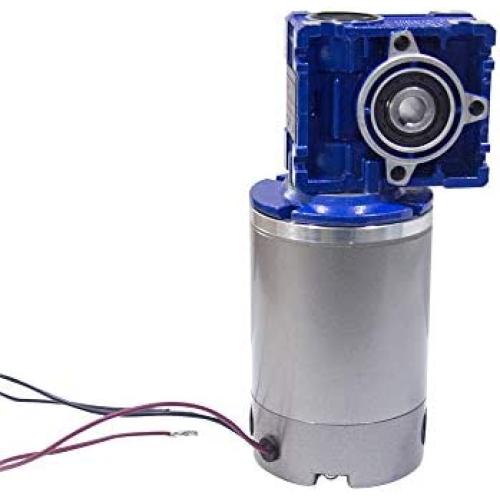 Bemonoc High Torque DC Motor 12V 30RPM Power 60W Turbine Worm Gear Reduce with Gearbox Speed Reducer Ratio 60/1