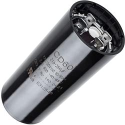 216-259 uf MFD 220-250 VAC 50/60 Hz SC0080 CD60 Round Motor Start Capacitor Replacement Part by BlueStars - Exact Fit for Any Brand with The Same Capacitance Capacity and Voltage