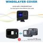 YALLSAME Helmet Mount with Windshield for GoPro Hero 10 9 Go Pro Motorcycle Strap Chin Rhino Attachment Full Face Helmet Mount Accessories for GoPro 9 10 Black Ideal for Racing Skiing High-Speed Sport