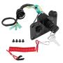 12V Outboard Single Engine Key Switch Panel Single Key Switch Panel Assembly for Outboard Ignition Switch Yacht 704-82570-12-00