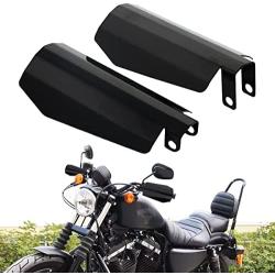 YeSeHow Large Motorcycle Handguards Coffin Cut Hand guards Compatible with Sportster Touring Street Glide Road King Electra Glide 2007-2021