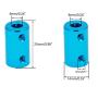 Twidec/2Pcs 6mm to 6mm Bore Flexible Shaft Coupling Robot Motor Wheel Blue Aluminum Casing Rigid Coupler Connector COUPLER-BU-6-6