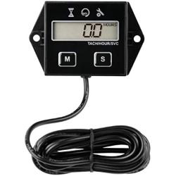 Runleader Digital Hour Meter Tachometer, Maintenance Reminder, User Shutdown , Use for ZTR Lawn Mower Tractor Generator Marine Outboard ATV Motor Snowmobile and Gas Powered Equipment (1)