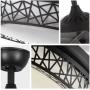 Fandian 42Inch Modern Ceiling Fans with Light Retractable Blades LED Ceiling Fan 3 Color Change 3 Speeds Chandelier Remote Control Fandelier for Living/bBedroom (Black)