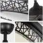 Fandian 42Inch Modern Ceiling Fans with Light Retractable Blades LED Ceiling Fan 3 Color Change 3 Speeds Chandelier Remote Control Fandelier for Living/bBedroom (Black)