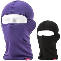 Balaclava Face Mask, 2 Pack Lightweight Motorcycle Black Warmer Ski Mask for Men Bandana