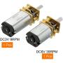 MECCANIXITY DC6V 35RPM DC3V 9RPM Micro Gear Box Speed Reduction Motor Electric Geared Motors with 2 Terminals
