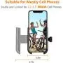 UBeesize Motorcycle Rearview Mirror Phone Mount, Cell Phone Holder for Motor Full Aluminum Alloy Universal Smartphone Holder Mount【Φ10mm】 for iPhone, Galaxy, Google Holds Phones Width Up to 3.7”