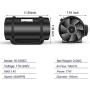 Hon&Guan 6.3 Inline Duct Fan with Variable Speed Controller 470 CFM, Quiet Energy Saving EC Motor Ventilation Exhaust Fan for Heating Cooling Booster, Grow Tents, Hydroponics