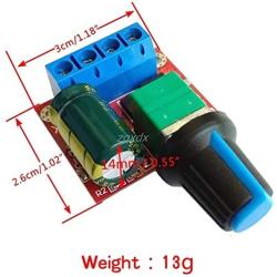 Calvas Mini DC Motor PWM Speed Controller 4.5V-35V Speed Control Switch LED Dimmer 5A