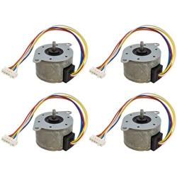 4 Pack Stepper Motor Unipolar, 120Ω Coil, 7.5 Degrees per Step, 5V DC by EX ELECTRONIX EXPRESS