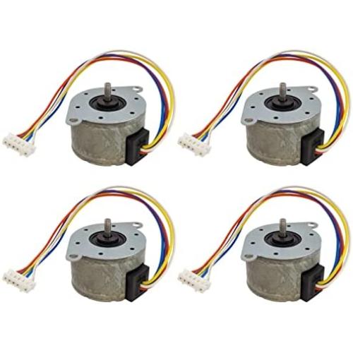 4 Pack Stepper Motor Unipolar, 120Ω Coil, 7.5 Degrees per Step, 5V DC by EX ELECTRONIX EXPRESS