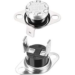 uxcell KSD301 Thermostat 110°C/230°F 10A N.C Adjust Snap Disc Temperature Switch for Microwave,Oven,Coffee Maker 2pcs