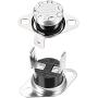 uxcell KSD301 Thermostat 110°C/230°F 10A N.C Adjust Snap Disc Temperature Switch for Microwave,Oven,Coffee Maker 2pcs