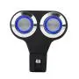 Handlebar Controller Switch Assembly,7/8inch 22mm Motorcycle Handlebar Switch Headlight Brake Fog Light ON/Off with Indicator Light (Blue Self-Locking)