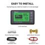 Renogy 500A Battery Monitor with Shunt, High and Low Voltage Programmable Alarm, Voltage Range 10V-120V and up to 500A, 20ft Shielded Cable, Compatible with 12V Lithium Sealed, Gel, Flooded Batteries