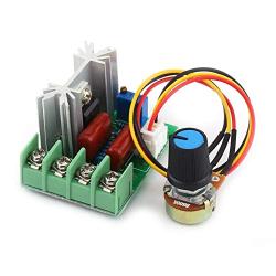 Voltage Regulator, AC 50-220V 2000W SCR Electric Voltage Regulator Temperature/Motor Speed Controller Light Dimmer for Electric Stoves/Water Heaters/Lamps/Speed Controller