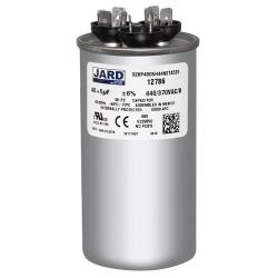 40 + 5 x 370/440 VAC Round Dual Run Capacitor by Jard # 12786