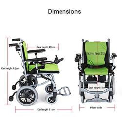YLFGSLEP Electric Wheelchair, Equipped with 190W Dual Motor 24V10AH Lithium Battery Intelligent Universal Controller, Power Wheelchair Update Range 20 (Km) Dsuitable for The Elderly Disabled